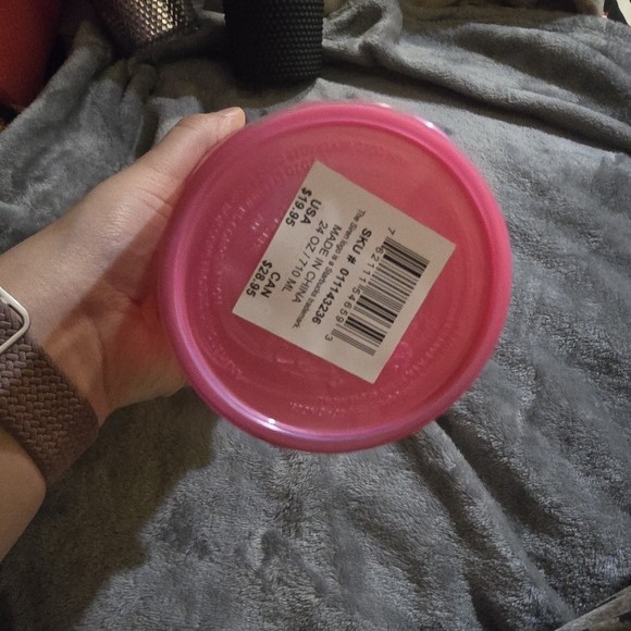 Summer 2023 Starbucks Bubblegum Pink Striped Cold Cup 24 oz Tumbler - Picture 3 of 3